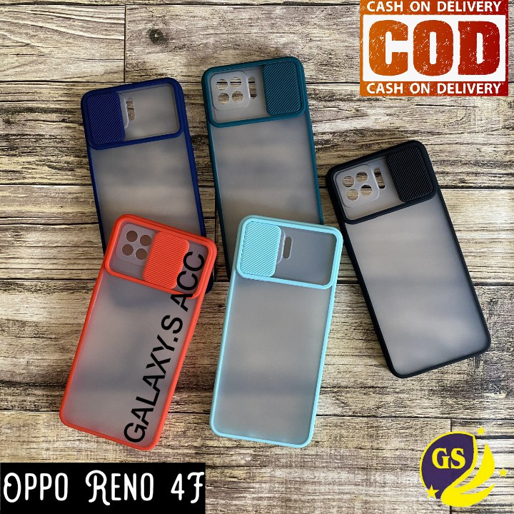 Slide Oppo A95 4G / Oppo A16 2021 A76 A96 A74 4G A74 5G A54 A15 A15s A33 A53 A52 A92 A9 2020 A5 2020 A31 A11K A12 A5S A7 F9 Reno 6 5G 5F 5 4 4f Slide Case Protection Camera Matte Candy Sliding Pelindung Kamera