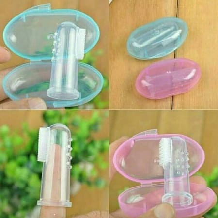 [Perlengkapanbayimurah] Teether Sikat Gigi Anak Bayi Baru Lahir Panjang Sejari Bahan Silikon aman