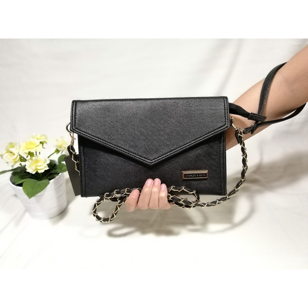 Best Seller Tas Selempang Clutch Wanita CK Charles Keith Warna HITAM COKELAT ABU