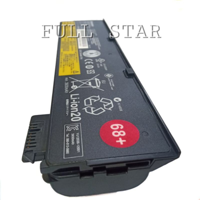 Baterai Original Laptop Lenovo Thinkpad X240 X250 X260 T440 T450 X240S X250S T440S T450S T480 68+