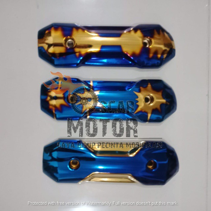 cover tameng pelindung knalpot zoomer two tone universal thailand bakar zomer motor