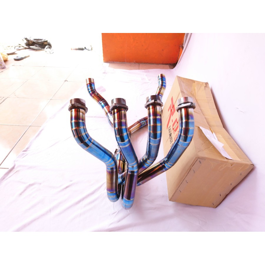 Header / Leher Knalpot Blue Series Kawasaki Z1000 - Z800 Berkualitas