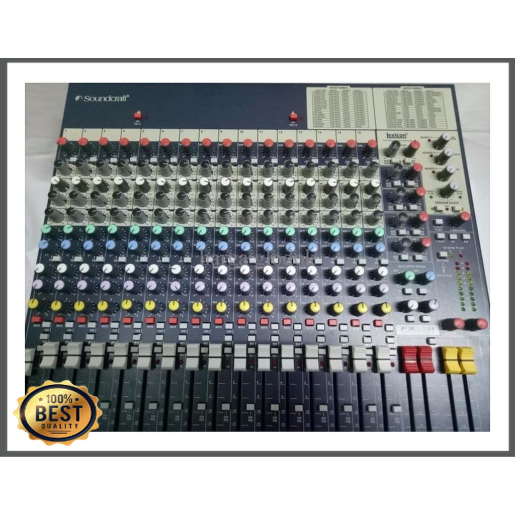 Mishad Shop -  Mixer Audio Soundcraft 16 FX II Full Mono 16 Grade A GU-5117-2345