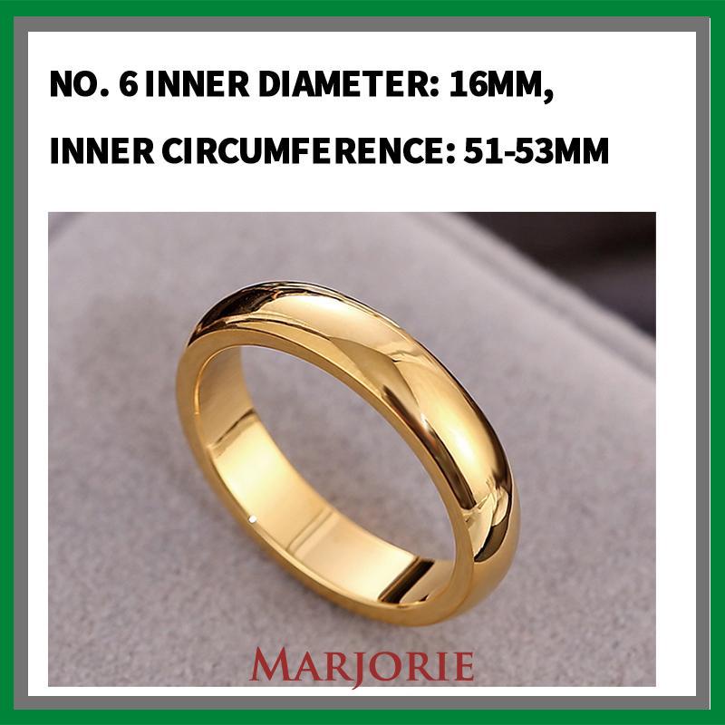 Asli 375 Grade Stainless Steel Couple Ring Titanium Gold Ring Hadiah Hari Valentine-MJD