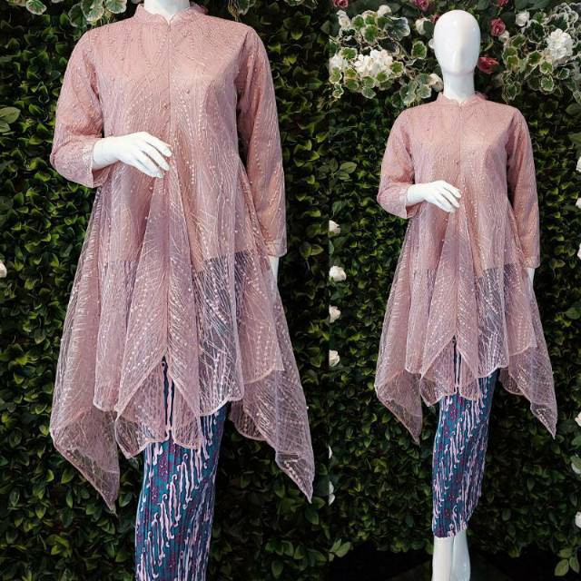 Promo  SET KEBAYA BUSUI TULLE / TUNIK KEBAYA TULLE BORDIR / BAJU KEBAYA MODERN