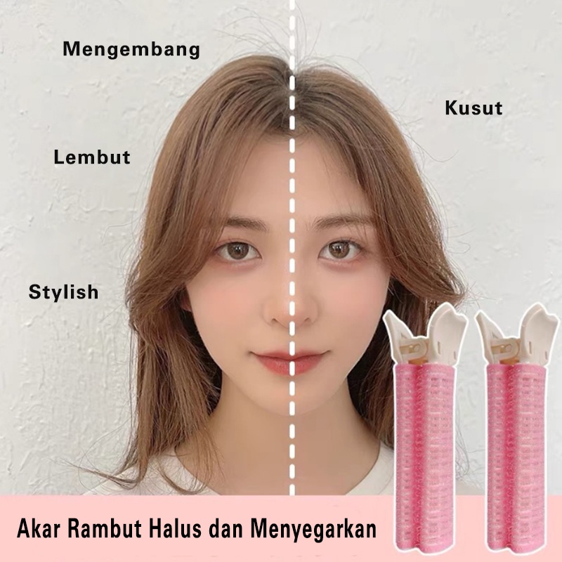 Roll Rambut VELCRO Korea Premium ISI 2PCS /Madame Poni Jepit / Hair Root Twin Hair Rollers AK25