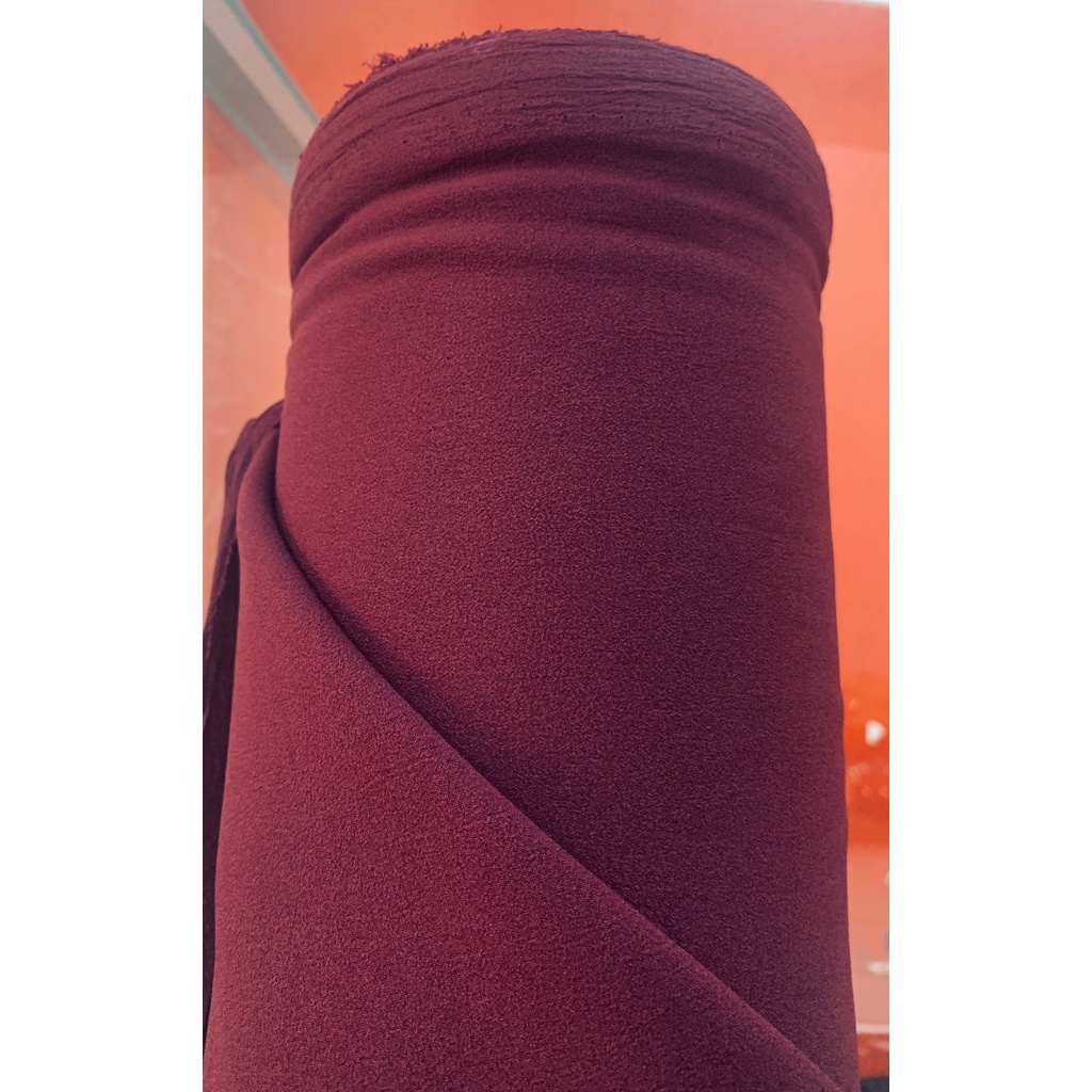 Kain DIAMOND CREPE / DIAMOND GEORGETTE murah-BURGUNDY