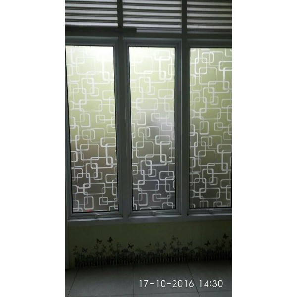 stiker kaca/sandblast motif/kaca film