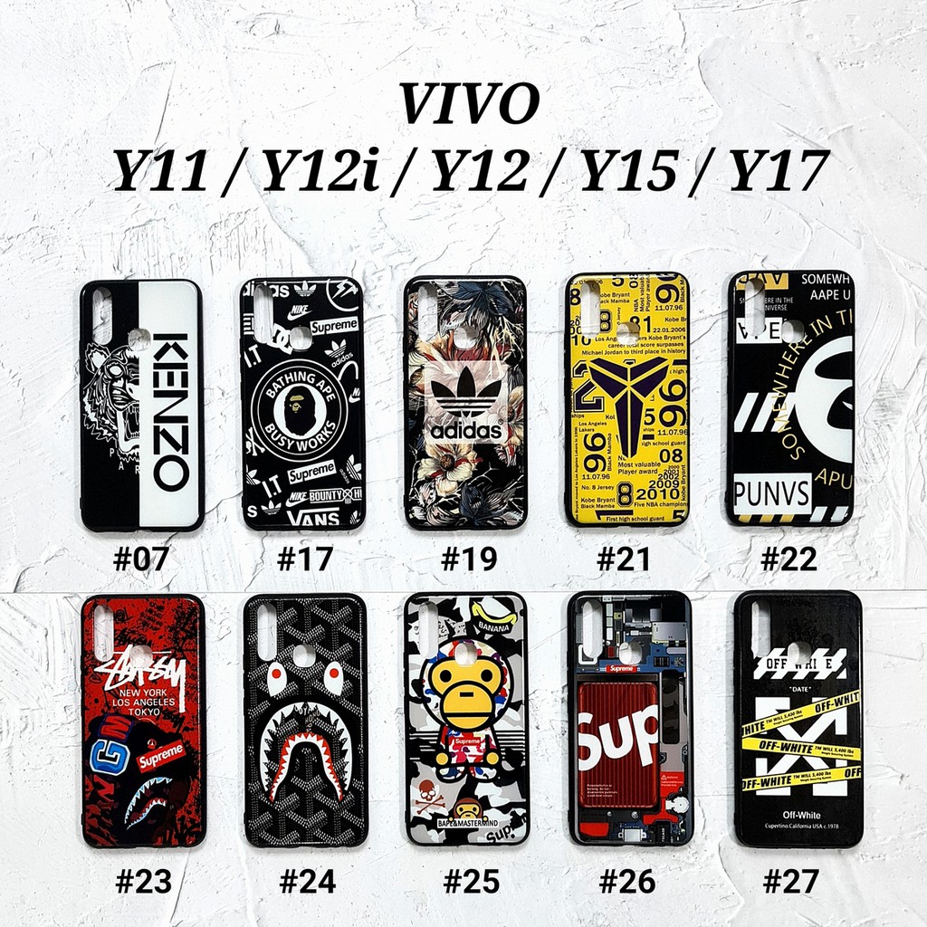 VIVO Y11 Y12i Y12 Y15 Y17 Y53 Y81 Y91 Y93 Y95 Y91C Y1S Y30 Y30I Y50 | MAN GLOSS Soft Hard Case Bape