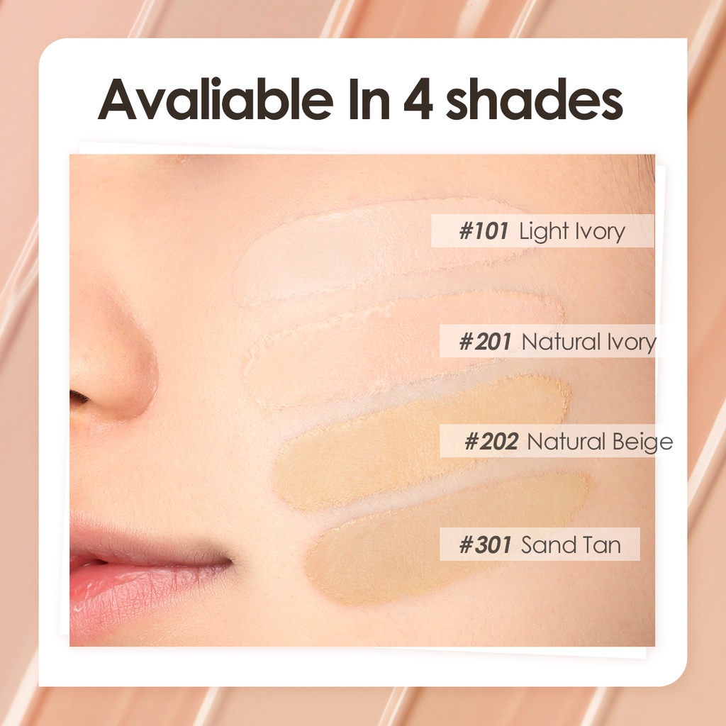 FOCALLURE Flaw-Resistant Longwear Foundation Full-Coverage Waterproof Cream Base makeup Untuk Wajah FA256