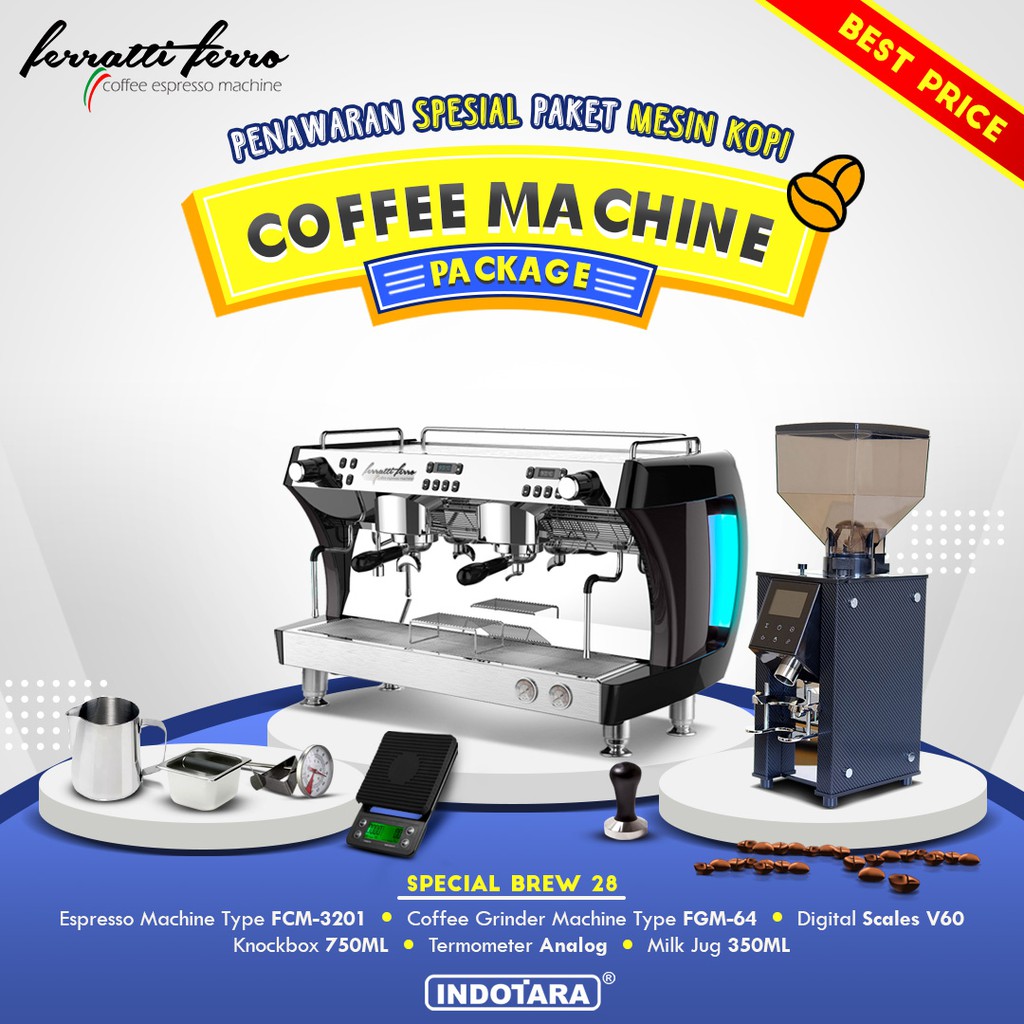 Paket mesin kopi Espresso Special Brew 27 - 28