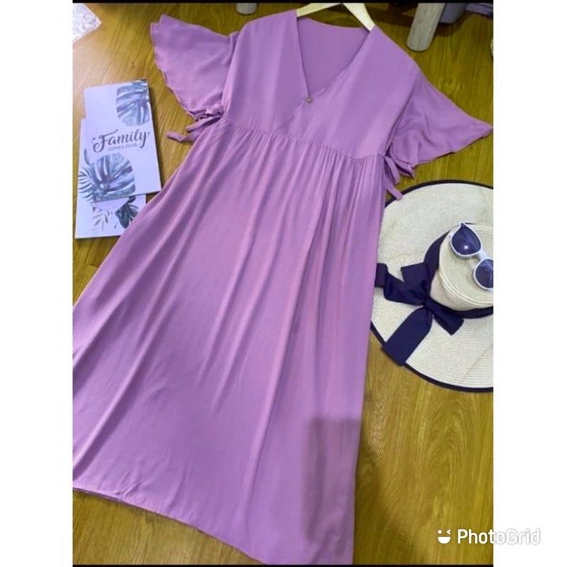 Daster Kimono rayon, Daster Kimono Polos , Daster Kimono Ruffle , Daster Kimono panjang , Homewear , Home Dress , Baju Wanita , Dress Wanita