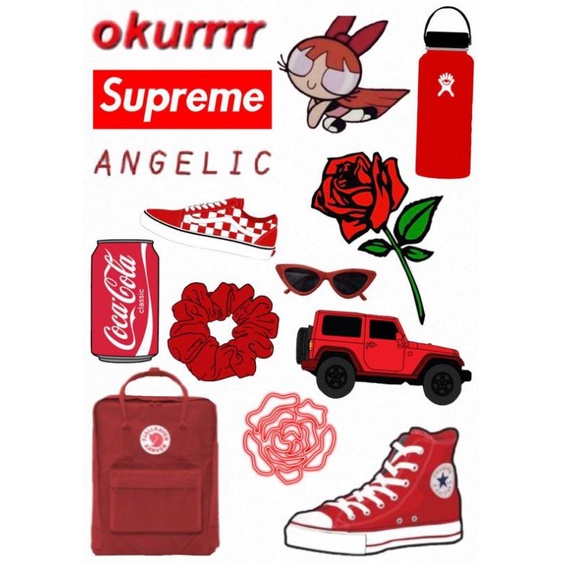 

Sticker Tumblr Aesthetic tema merah