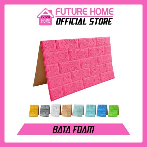 Paket hemat 5 Lembar Wallpaper 3D Modern Foam Batu Bata 70 X 77Cm Wall stiker