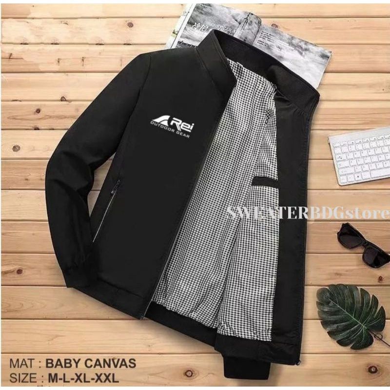 JAKET OUTDOOR REI Jaket Pria Semi Waterproof Musim Dingin Premium Distro