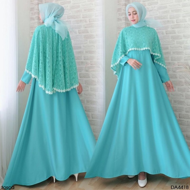 \u2764\ufe0fLONG MAXI DRESS MUSLIM GAMIS SYARI CAPE MODERN \ud83d\ude0a\ud83d\udc95PINK BIRU ELEKTRIK TOSCA HIJABERS ELEGAN BRUKAT
