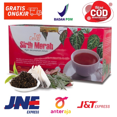 

ANTIOKSIDAN ALAMI dari Teh herbal SIRIH MERAH Tazakka isi 20 kantung teh celup HALAL BPOM ORIGINAL