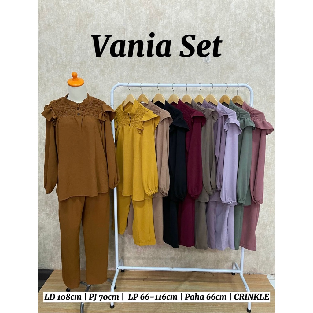 SETELAN CRINKLE VANIA SET SETCEL CRINKLE ALL SIZE GROSIR ECER MUSLIM