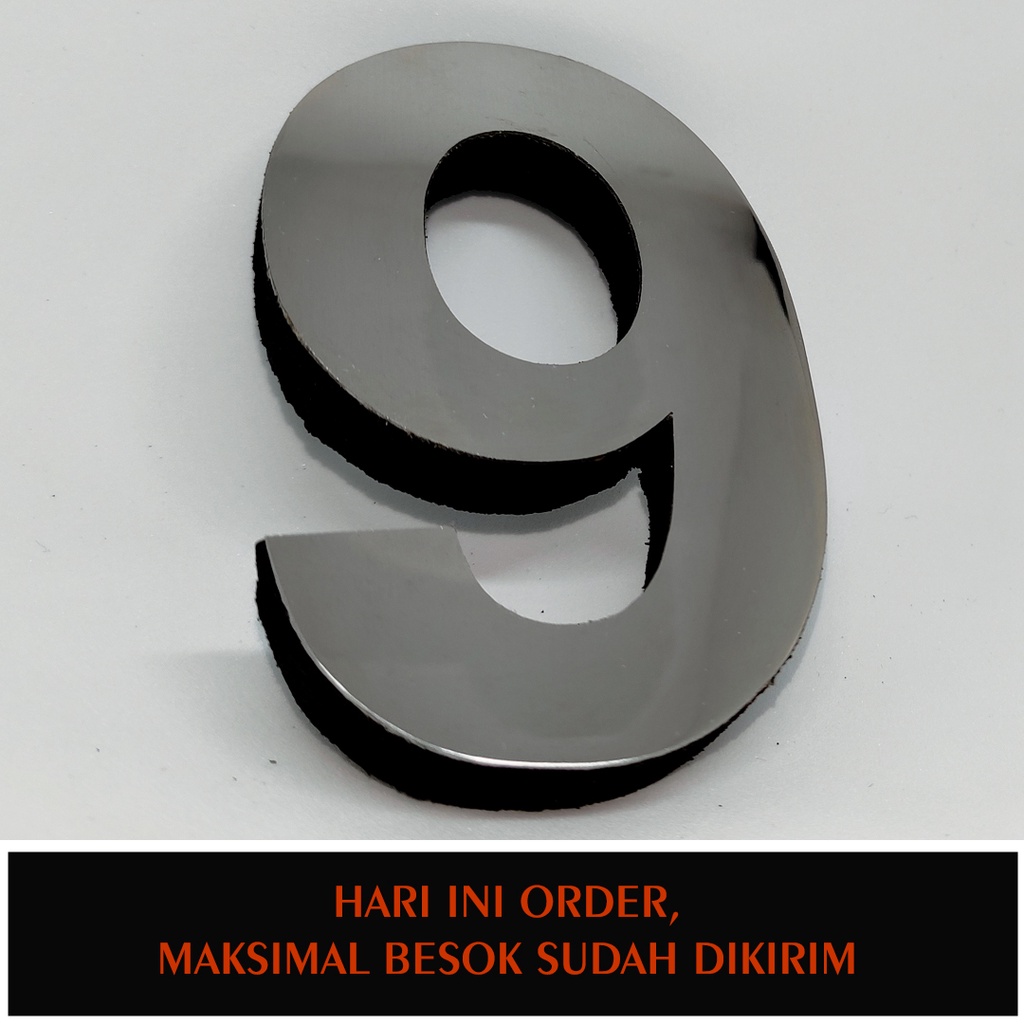 Huruf Timbul & Papan Nama Stainless Spoon tinggi 25cm Miror