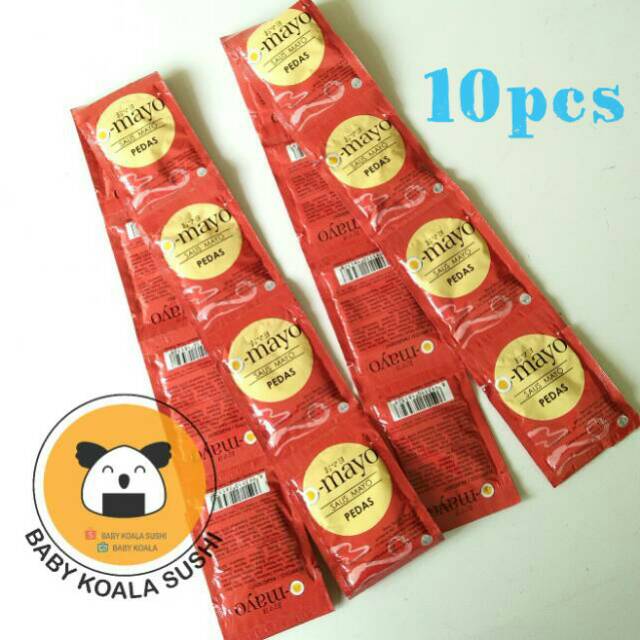 OMAYO Mayo Pedas Renteng 10 pcs  Halal │ Mayonnaise Spicy