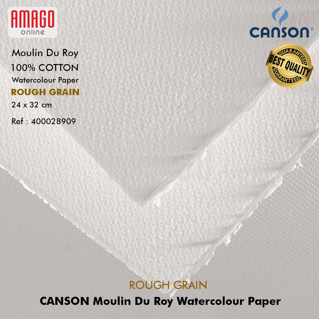 BUKU CANSON - MOULIN DU ROY WATERCOLOUR ROUGH GRAIN - 12 SHEETS - 300GR - 24X32CM - PAD - 40002890