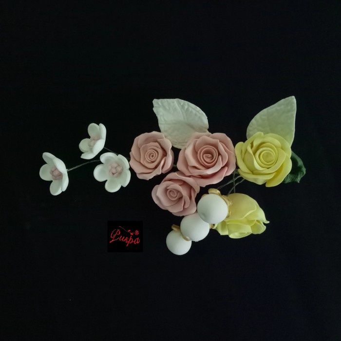 

(422/PRKB)Gumpaste Flower Sugar Flower/Bunga Gumpaste Small Rose