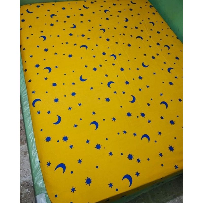 Sprei Bulan Bintang Kuning Homemade