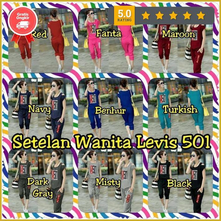 Setelan Baju Wanita / Baju Senam Sport / Baju Santai Wanita / Kaos Premium