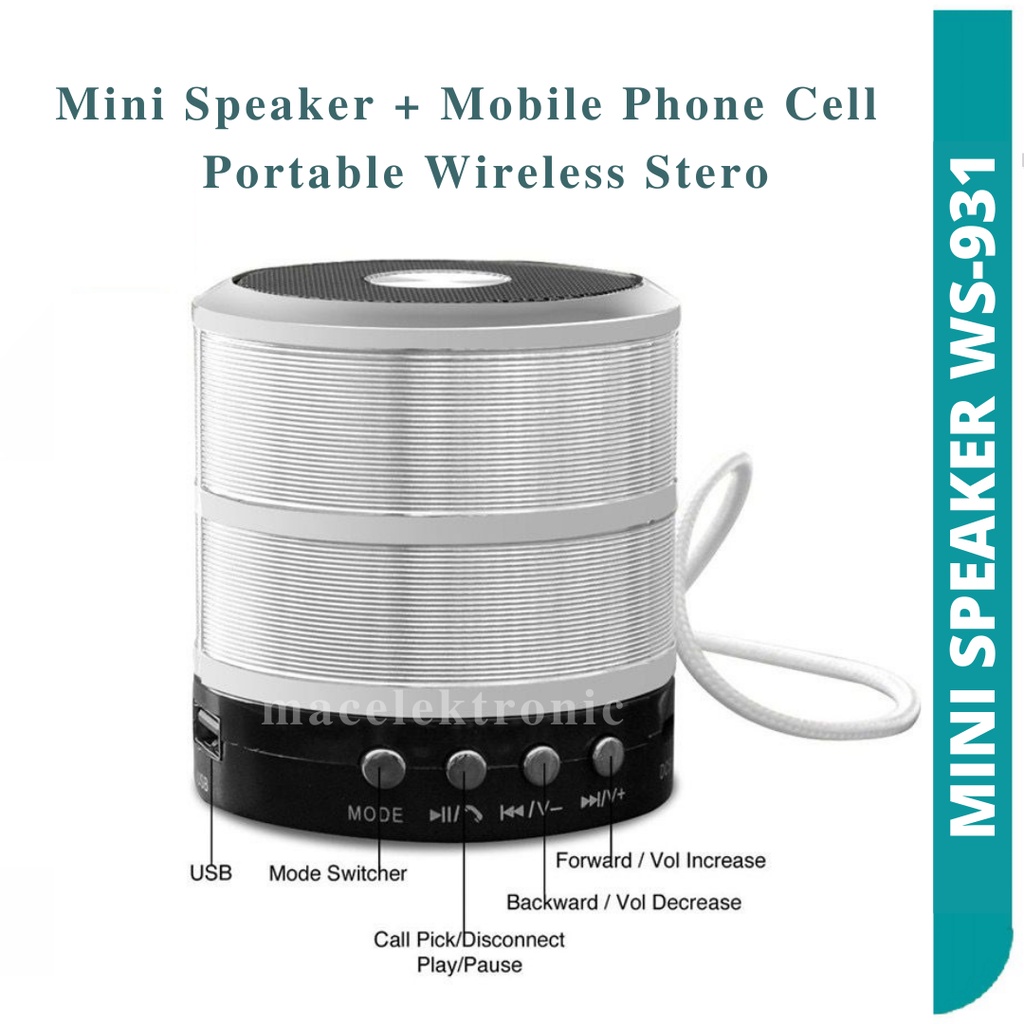 Mini Speaker Wireless Portable Stereo Speaker Lingkaran meriam baja kecil  Mini BT Speaker Bass Wireless Audio Portable Speakers Bulat Meriam Baja Kecil