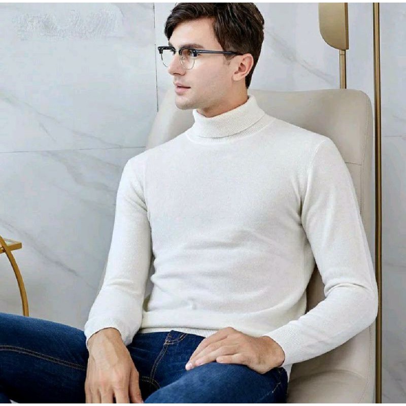 KAOS TURTLENECK PRIA LENGAN PANJANG TURTLE NECK KOREAN STYLE LEHER TINGGI / KAOS KERAH TINGGI TURTLENECK PRIA LENGAN PANJANG