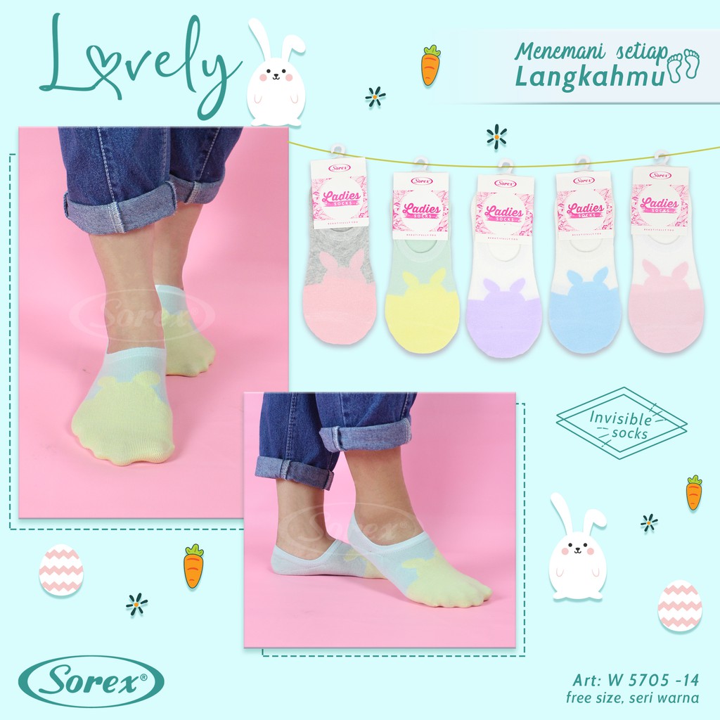 Princess shop kaos kaki wanita dewasa sorex W5705 invisible sock