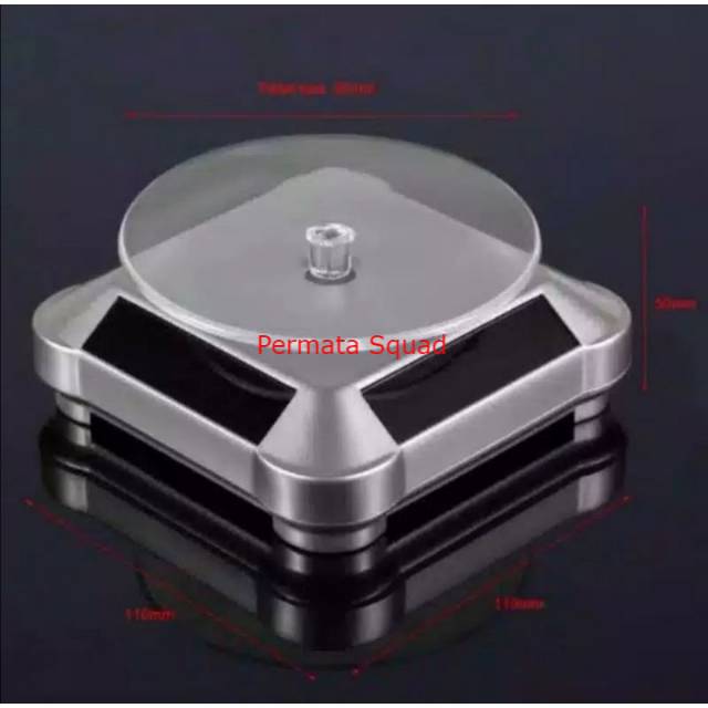 Solar Display Stand Putar Pajangan Cincin Tanpa Baterai Murah [BAYAR DITEMPAT]