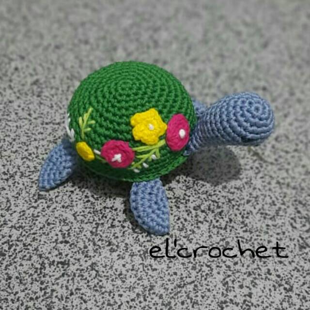 Boneka rajut kura-kura /Amigurumi turtle