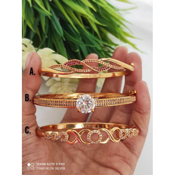 Gelang Kolong Xuping-Gelang Simpel-Gelang Lapis Emas