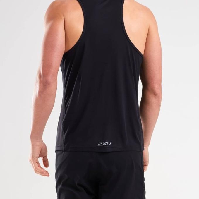 BISA COD 2XU XVENT G2 SINGLET BLACK SILVER