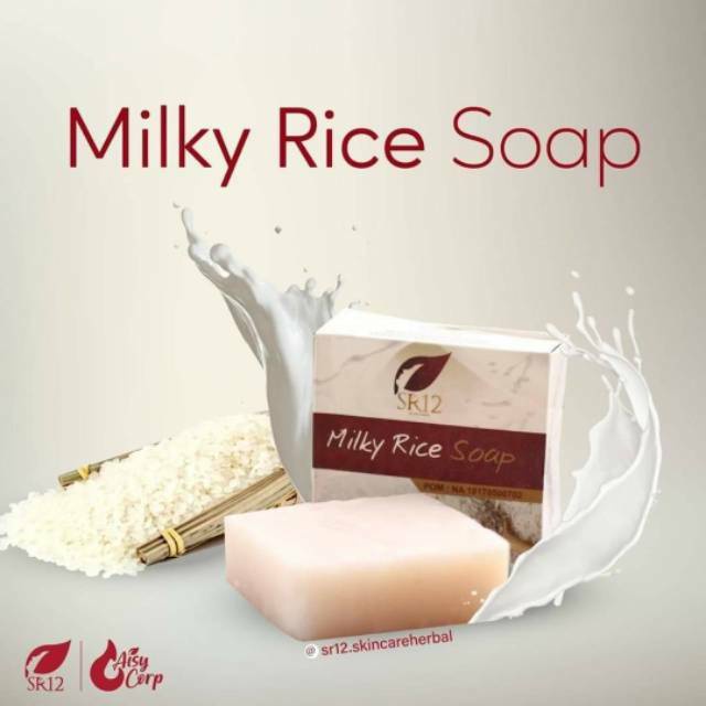 Jual MILKY RICE SOAP SR12,SABUN MANDI,BPOM Shopee Indonesia