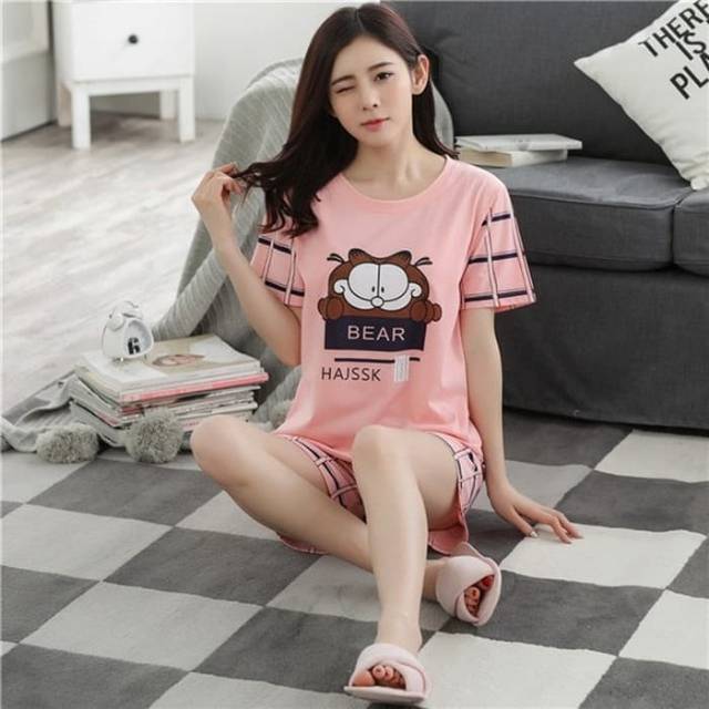 Baju Tidur Piyama Wanita/Cewek HP BEAR Import Murah Bagus