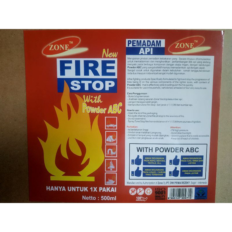 Pemadam api ringan fire stop apar kecil