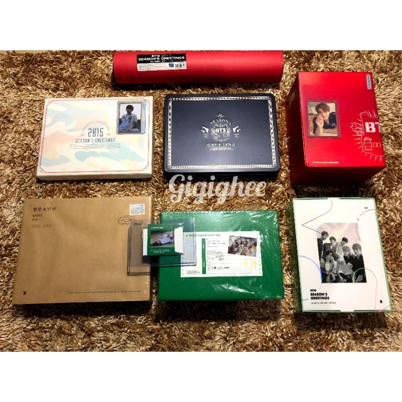 BTS Seasons Greeting 2015 2016 2017 2018 2019 2020 Taehyung Jungkook Photocard JK V PC (RARE)