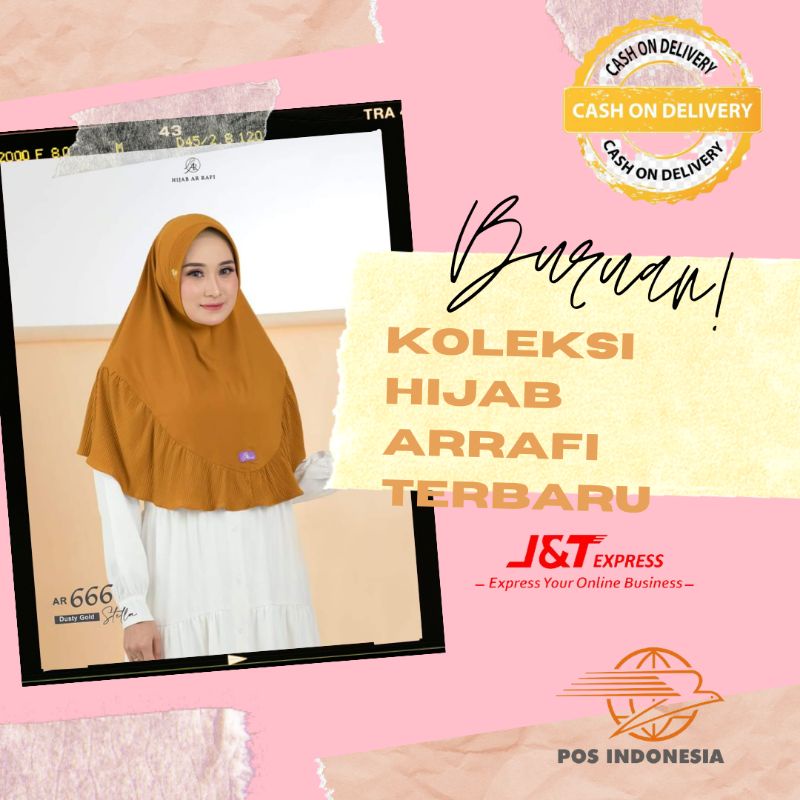 AR 666 KERUDUNG JILBAB HIJAB INSTAN BERGO PLISKET ARRAFI TERBARU TERLARIS TERHITS 2022 ORI