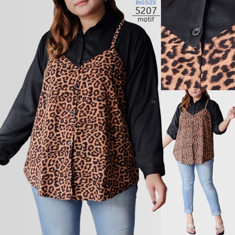 ARENA - Kemeja Lengan Panjang Jumbo Blouse Wanita