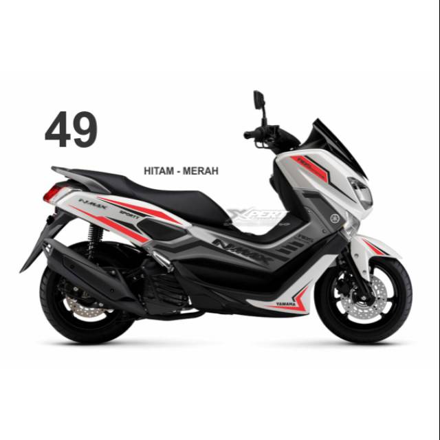 CUTTING STICKER NMAX HITAM MERAH