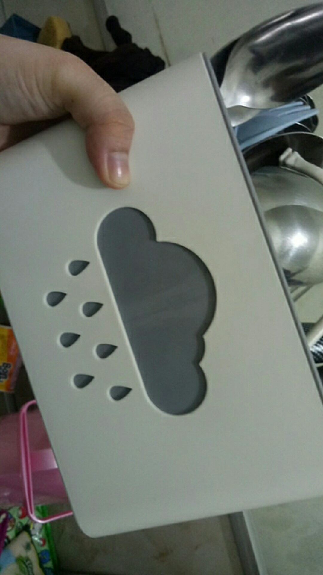 【gogomart】rak Tempat Alat Dapur Sendok Garpu Kitchen Kamar Mandi 2in1 - Gt007