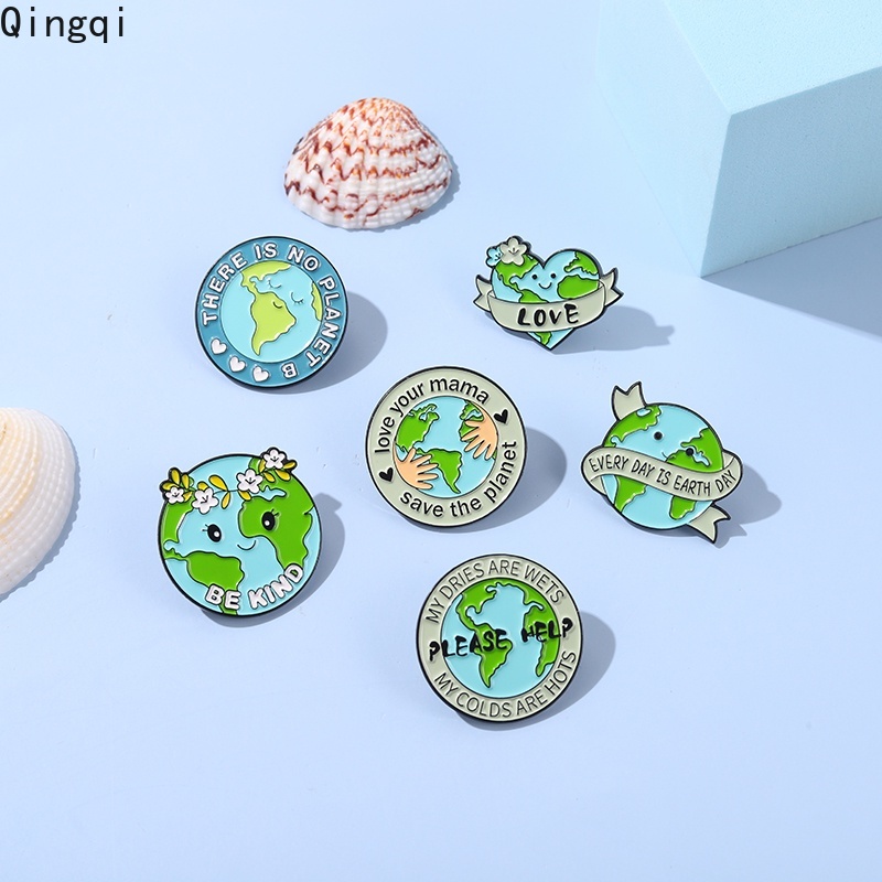 Bros Pin Enamel Desain Kartun Save The Earth Untuk Hadiah