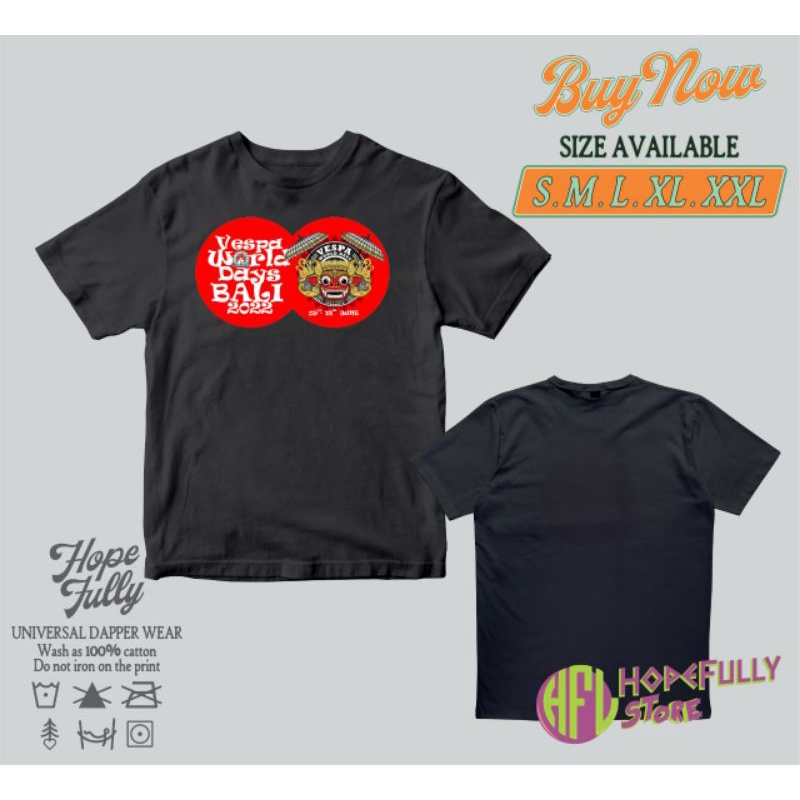Kaos Vespa World Days Bali 2022 termurah / Kaos Vespa Bali terbaru katun 30s
