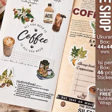 

Ω Sticker Deco COFFEE DIY DiaryCraft Scrapbook Stiker Label Dekorasi ◊