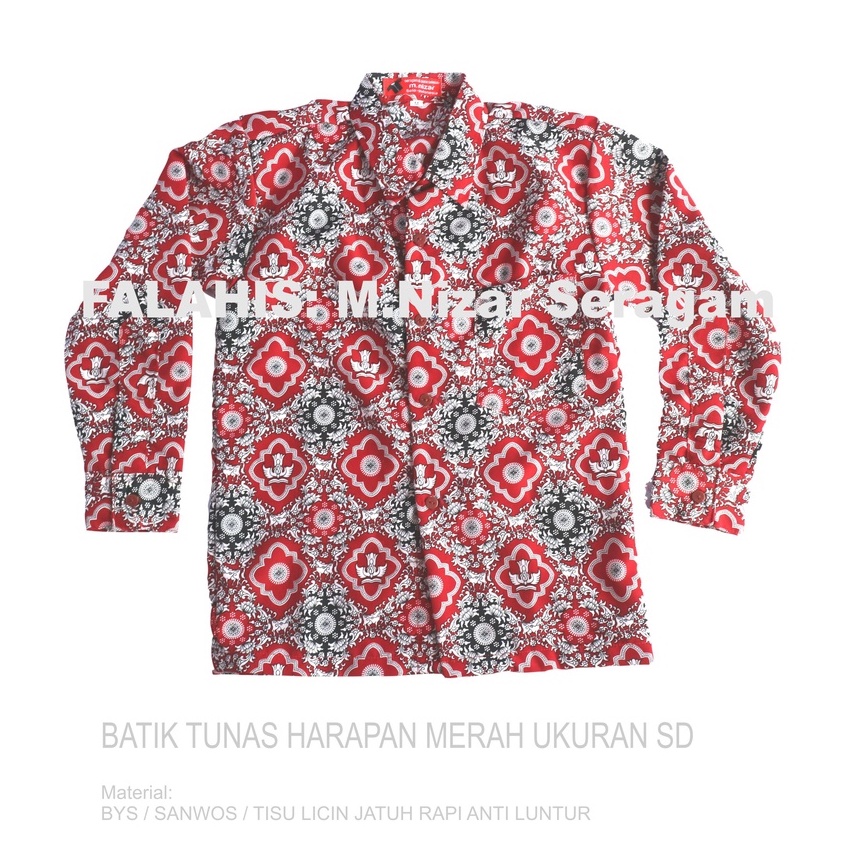 Seragam Batik SD Tunas Harapan Merah Panjang