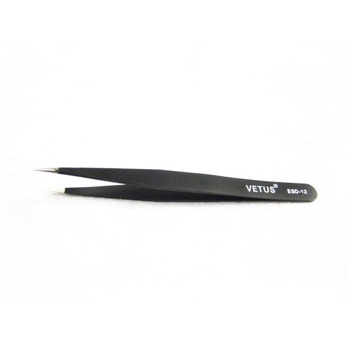 Pinset Vetus Tweezers ESD 12 Hitam Baja