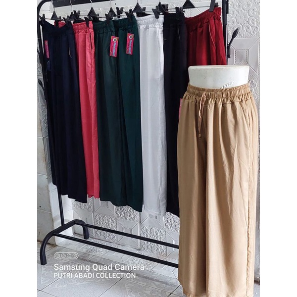 Kulot Rayon Jumbo Polos Elegan Kulot Rayon Jumbo Polos Casual Kulot Rayon Jumbo Polos Nyaman Kulot