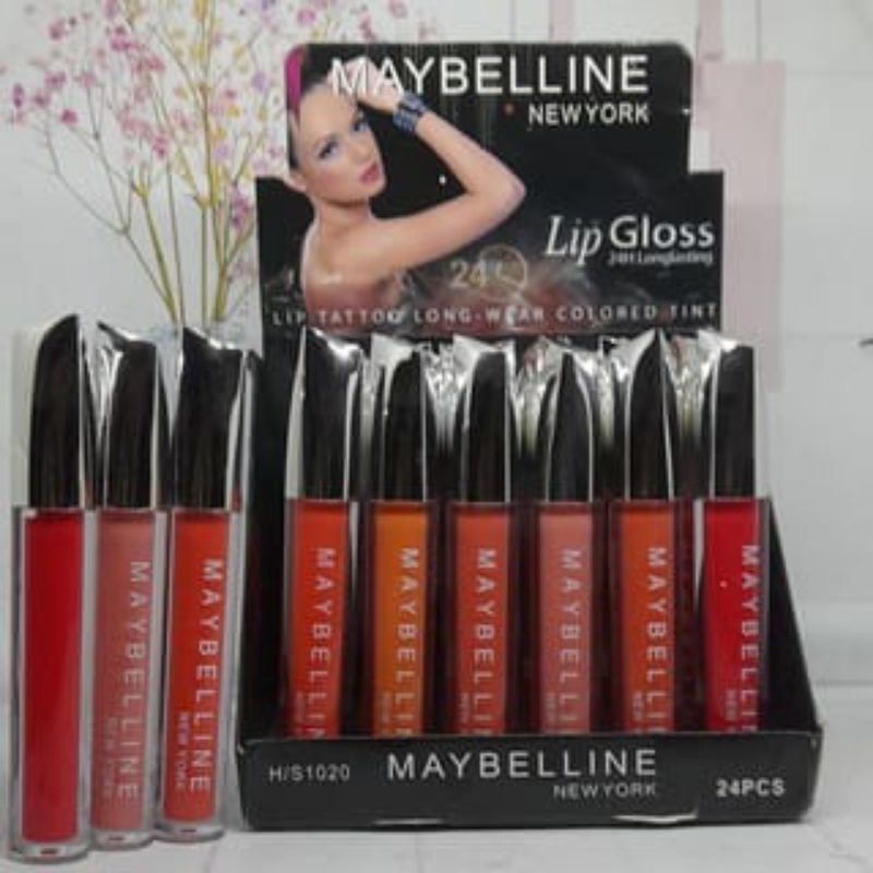 [ PERBOX ] LIP GLOSS REVLON FASHION LIP COLORS 1131 / Lip Maybelline 1019